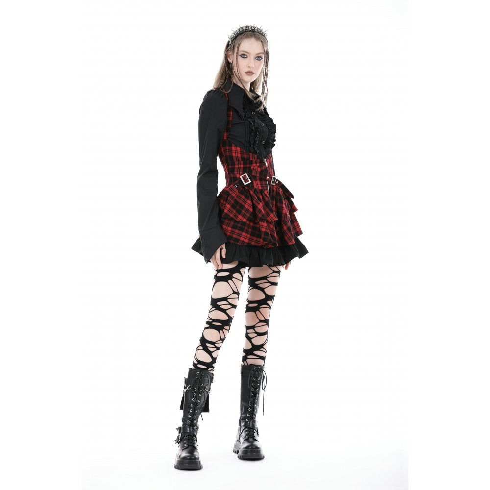 Gothic black ruffle blouse - Black (✦ Dark In Love)