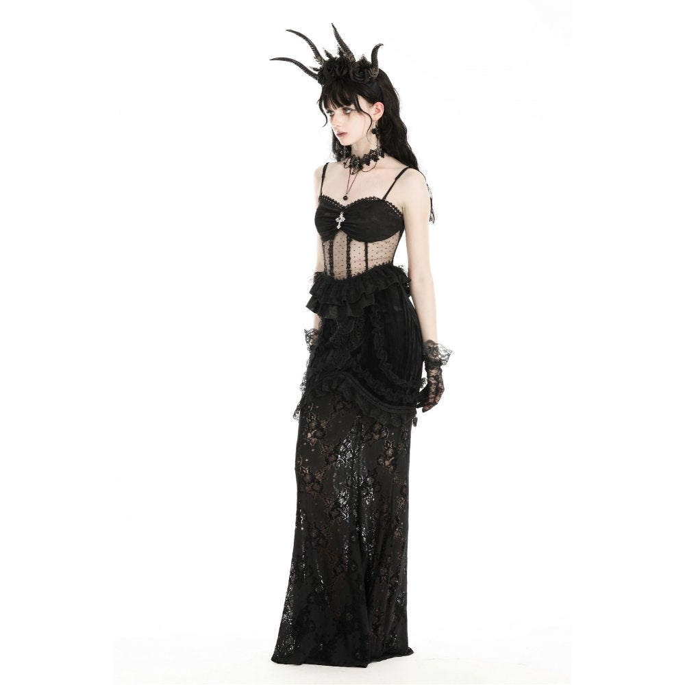 Gothic lace see-through top (✦ Dark In Love) CW081