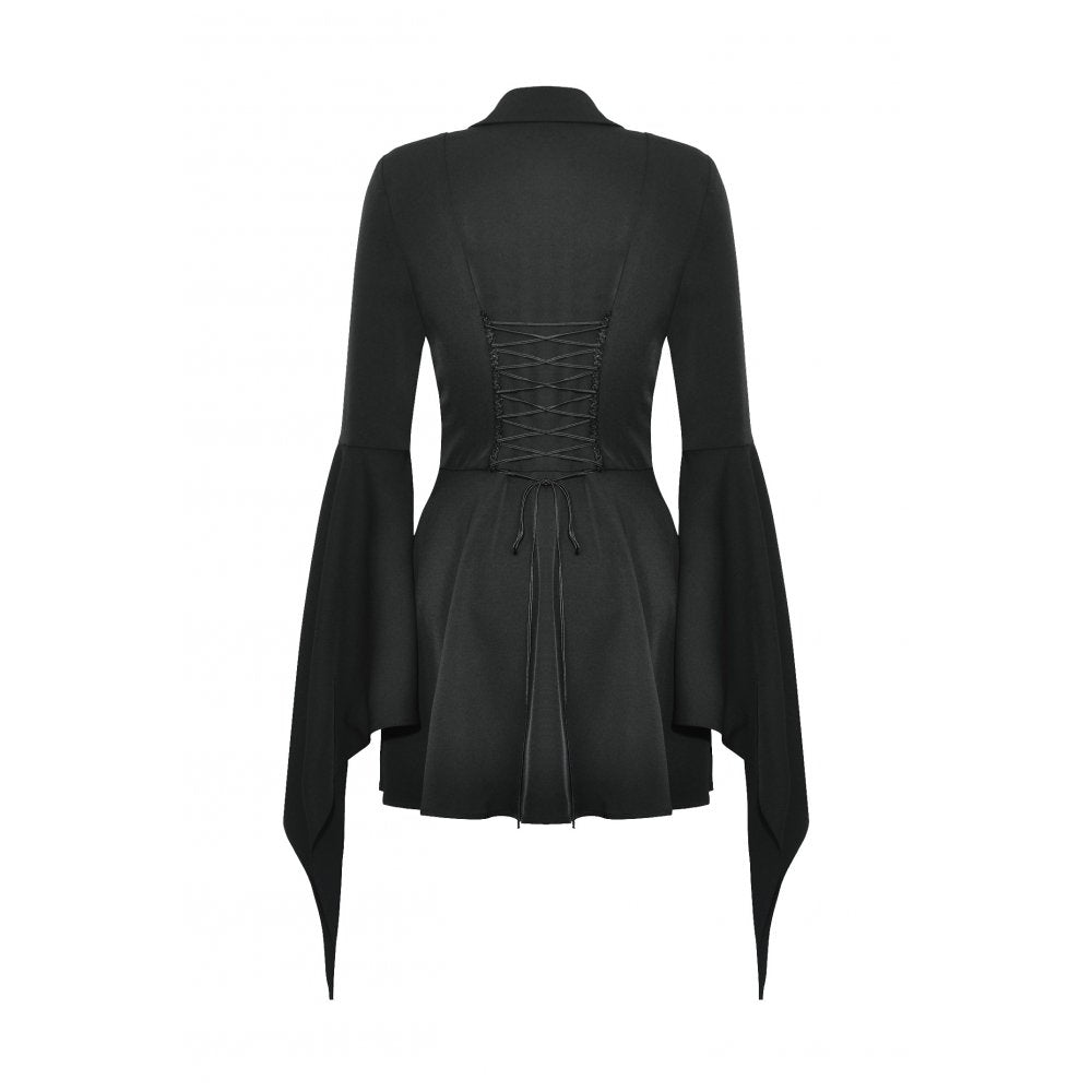 Witchy Bell-Sleeve Shirt Dress (✦ Dark In Love) DW1018