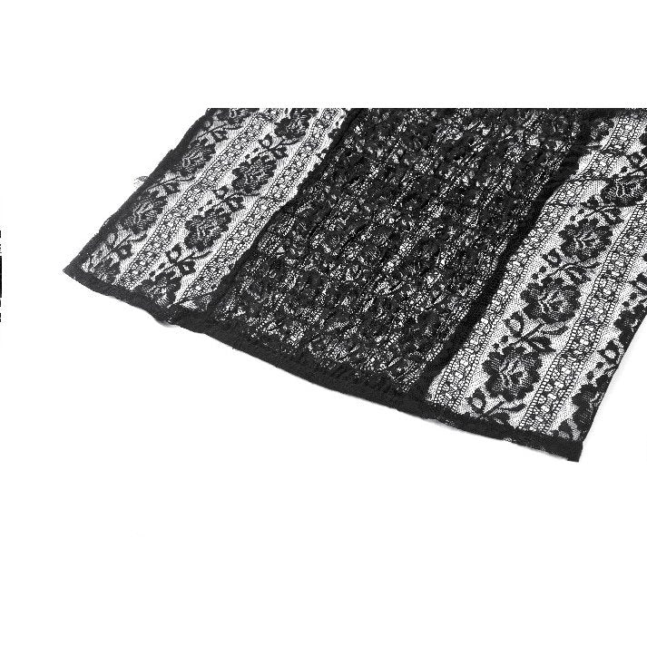 Gothic Off-Shoulder Lace Top with Floral Trim (✦ Dark In Love)