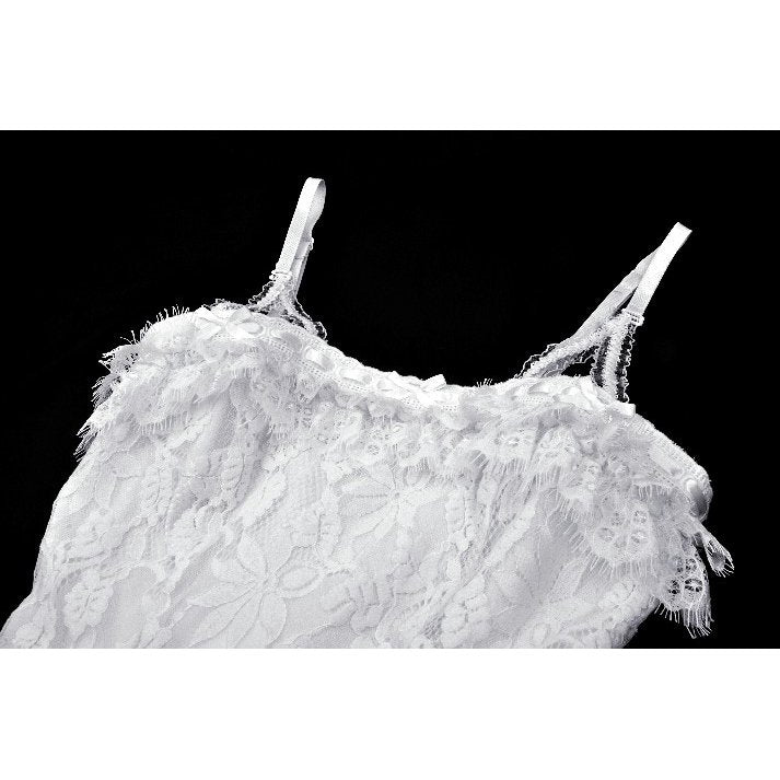 Gothic white romantic hollow mermaid dress (✦ Dark In Love) DW1014