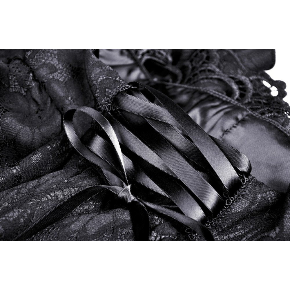 Gothic luxe court jacquard-lace empire waist skirt (✦ Dark In Love) KW202