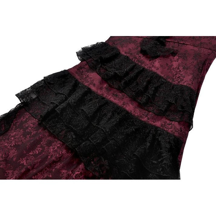 Asymmetric Layered Lace Ruffle Dress (✦ Dark In Love) DW1142
