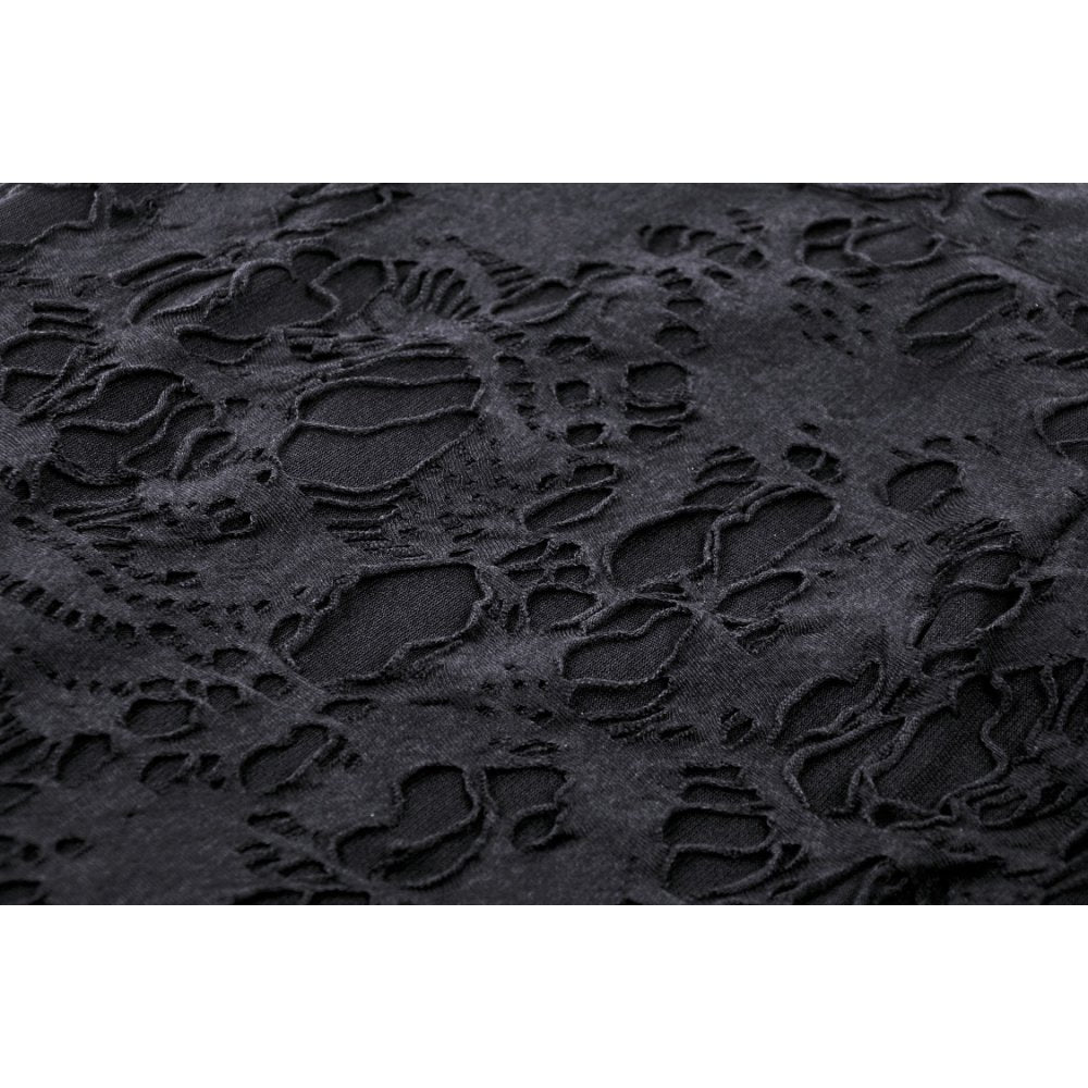 Punk sexy bare legs long shredded skirt (✦ Dark In Love)