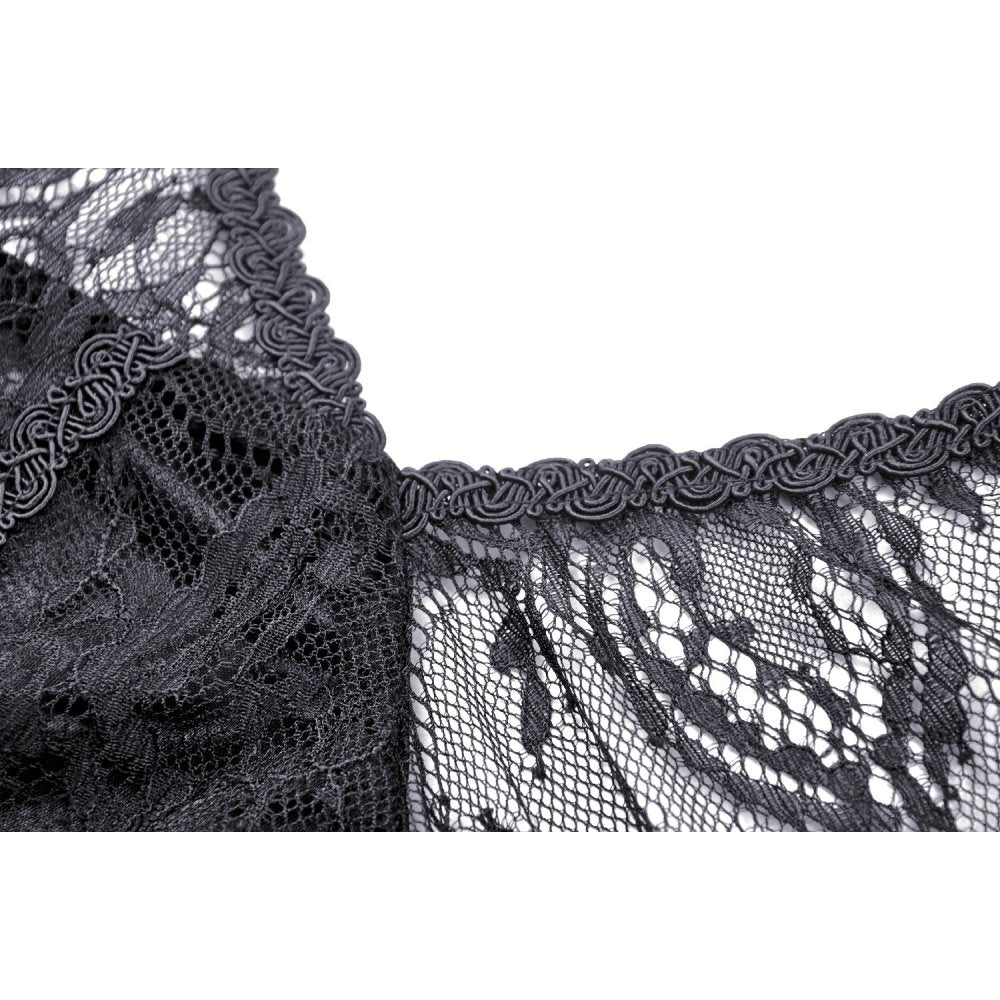 Gothic sexy halter off the shoulders lace dress (✦ Dark In Love)