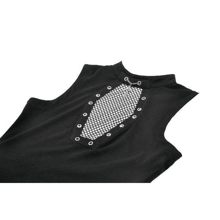 Punk Coffin Mesh Panel Top (✦ Dark In Love) TW680
