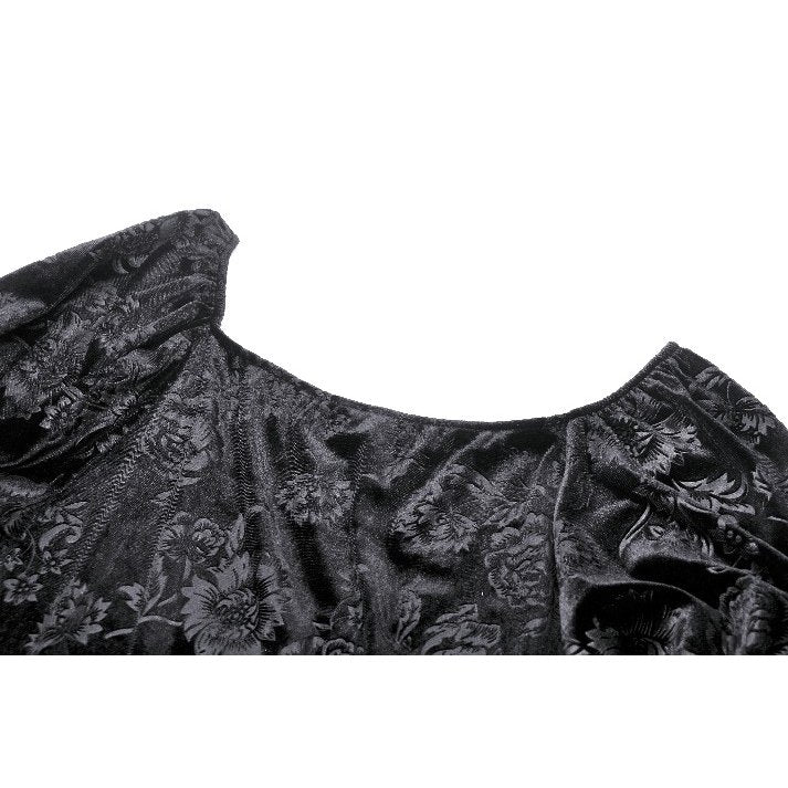 Gothic Embossed Velvet and Lace Long Outwear (✦ Dark In Love) JW273