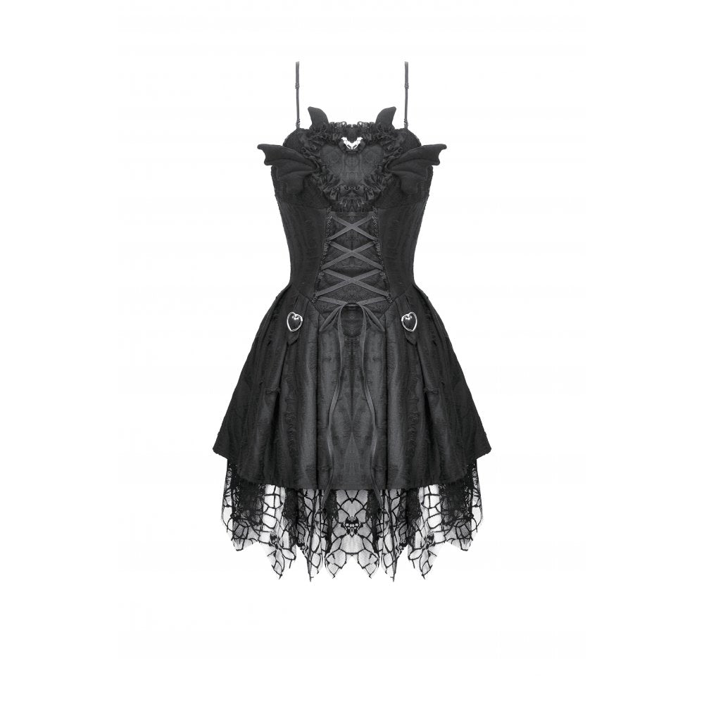 Gothic Dark Demon Pleated Dress (✦ Dark In Love)