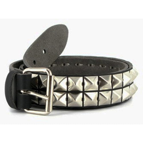 Leather Belt: 2 Row Pyramid