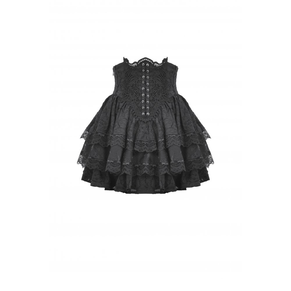 Playful gothic flouncy puff skirt (✦ Dark In Love) KW349