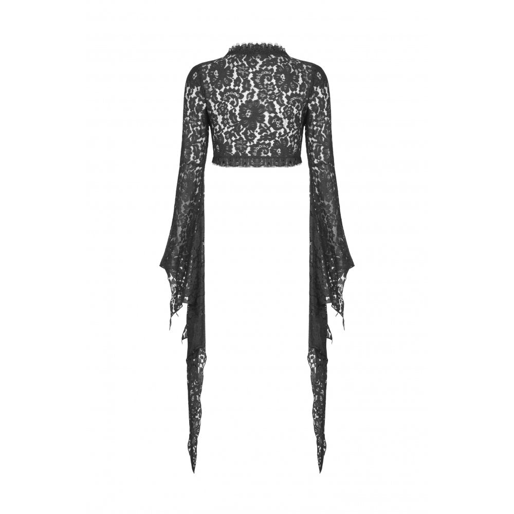 Gothic witch bell sleeves lace cape (✦ Dark In Love)