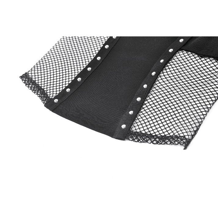 Top with Pentagram Mesh Inlay (✦ Dark In Love) TW706