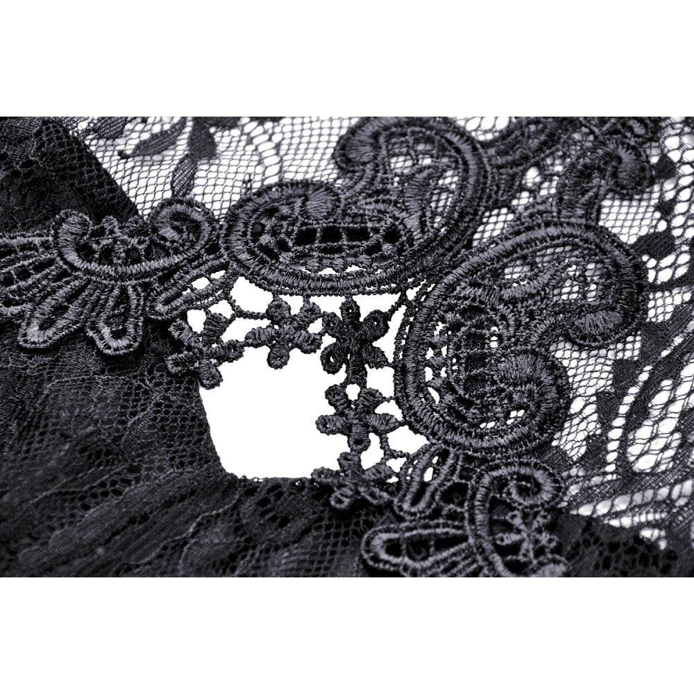 Gothic sexy halter off the shoulders lace dress (✦ Dark In Love)