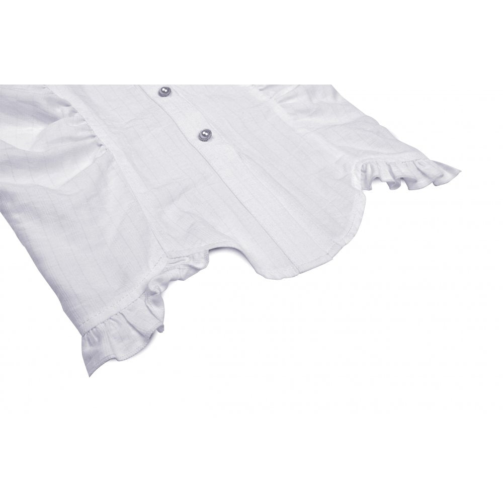 Gothic ruffle neckline blouse - White (✦ Dark In Love) IW087WH