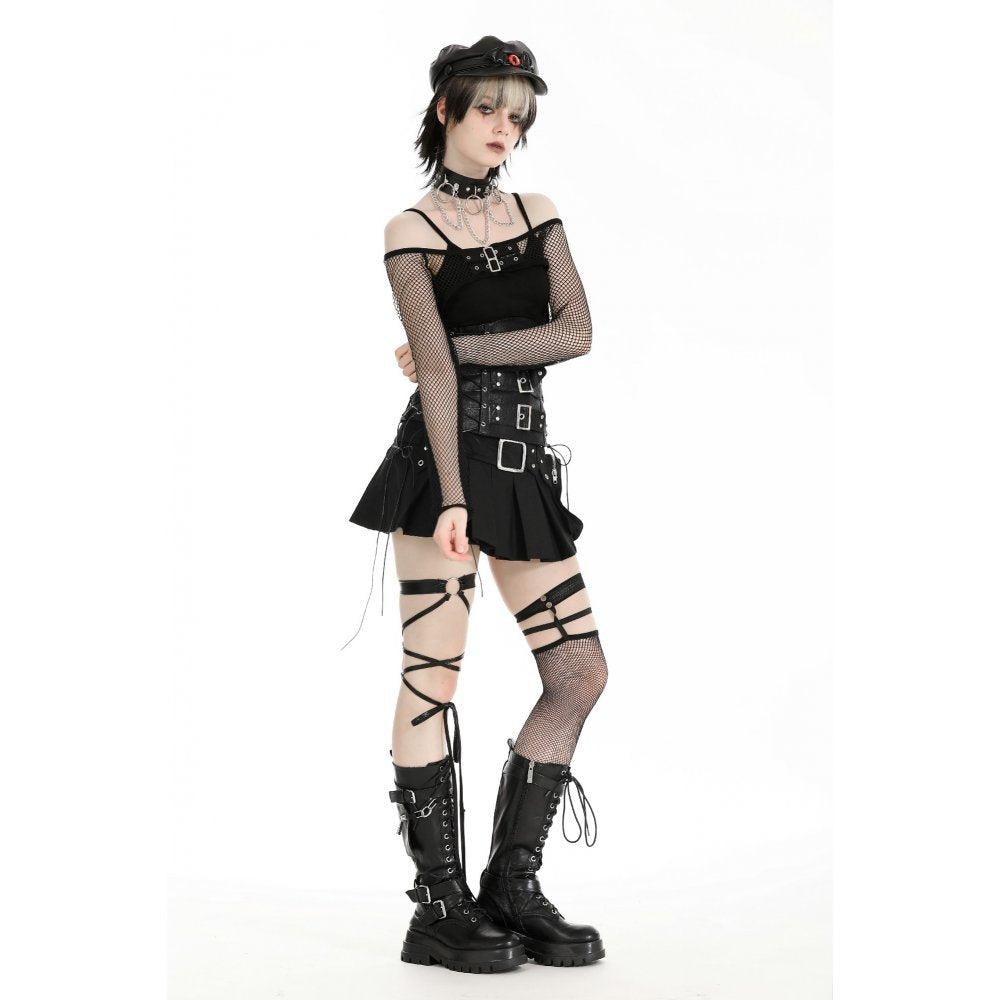 Black hot Punk mesh cape (✦ Dark In Love)