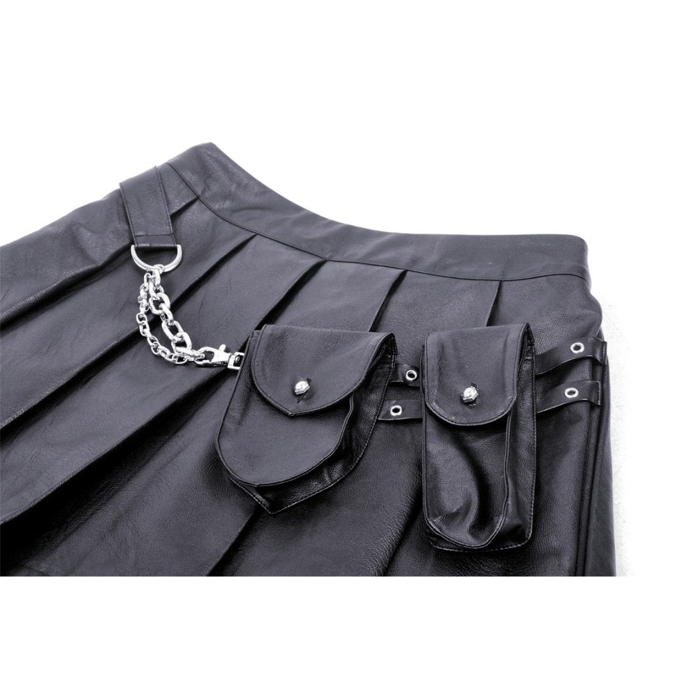 Punk rock two bags chain mini skirt (✦ Dark In Love)