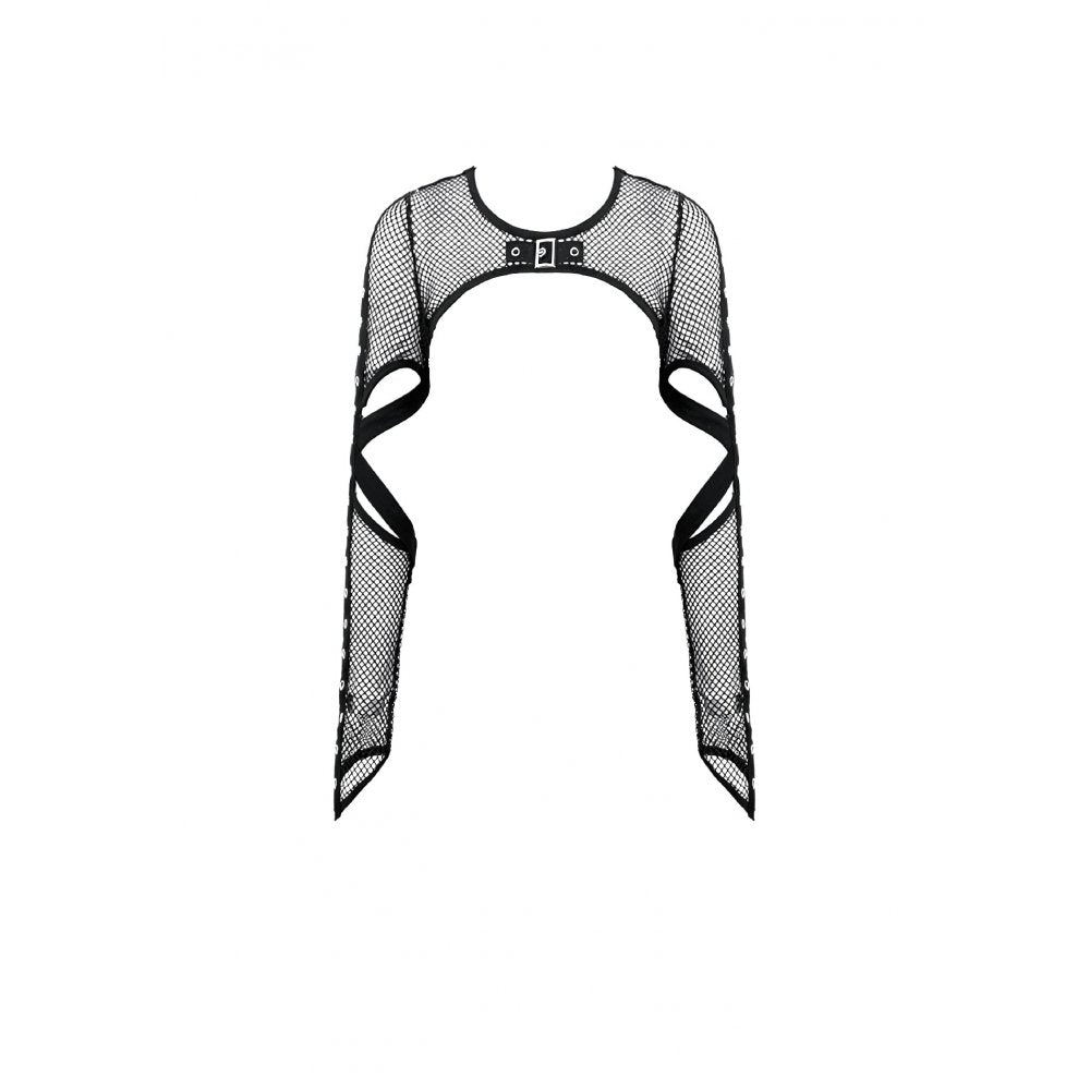 Tech-Punk Elastic Mesh Shrug (✦ Dark In Love) BW150