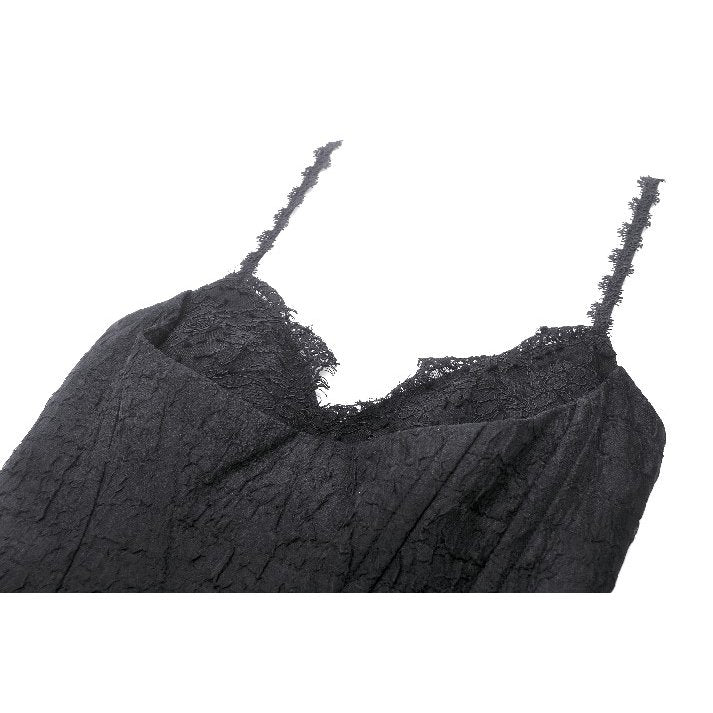 Gothic black swan tulle lace trim dress (✦ Dark In Love)