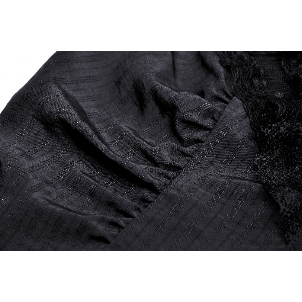 Gothic ruffle neckline blouse - Black (✦ Dark In Love)