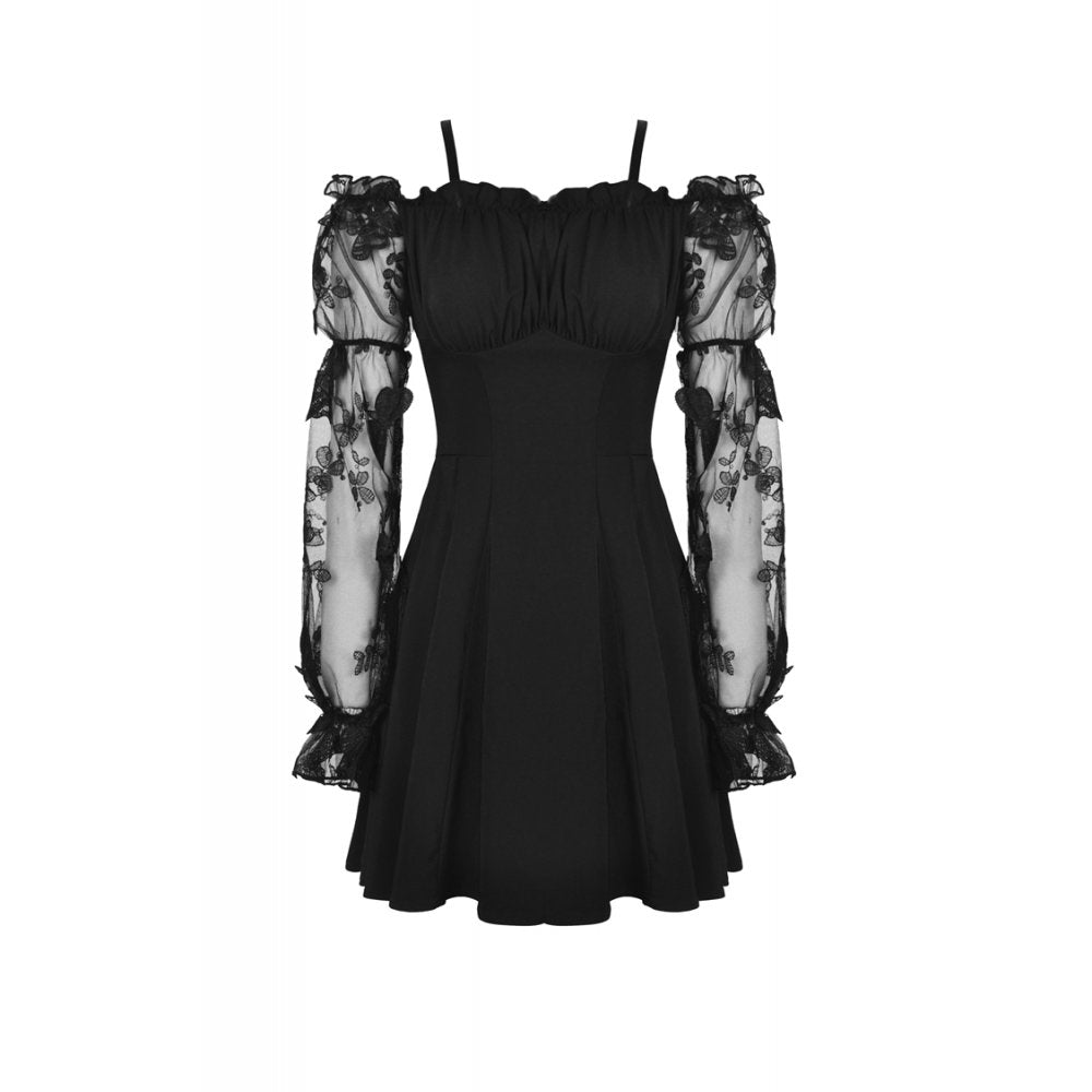 Gothic sexy off-shoulder lacey sleeves dress (✦ Dark In Love)
