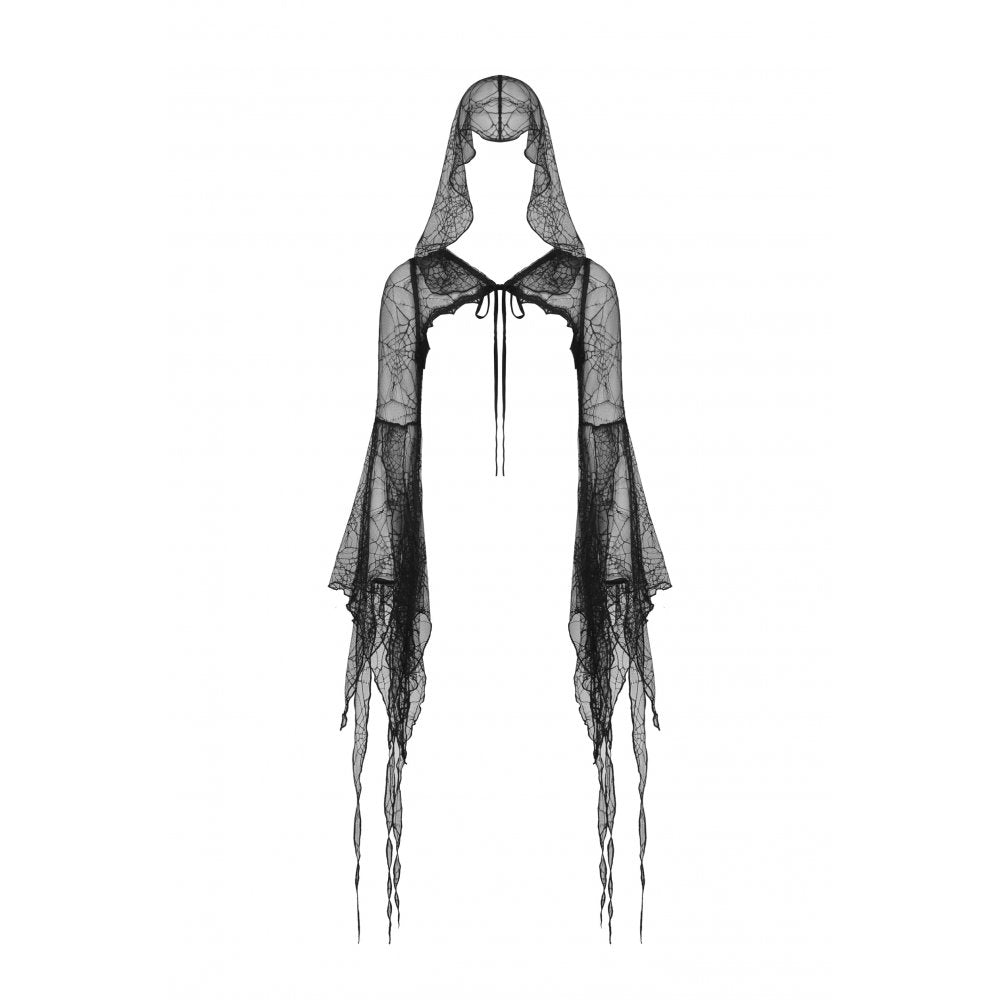 Gothic sexy spider exaggerated sleeves hooded cape (✦ Dark In Love) BW113