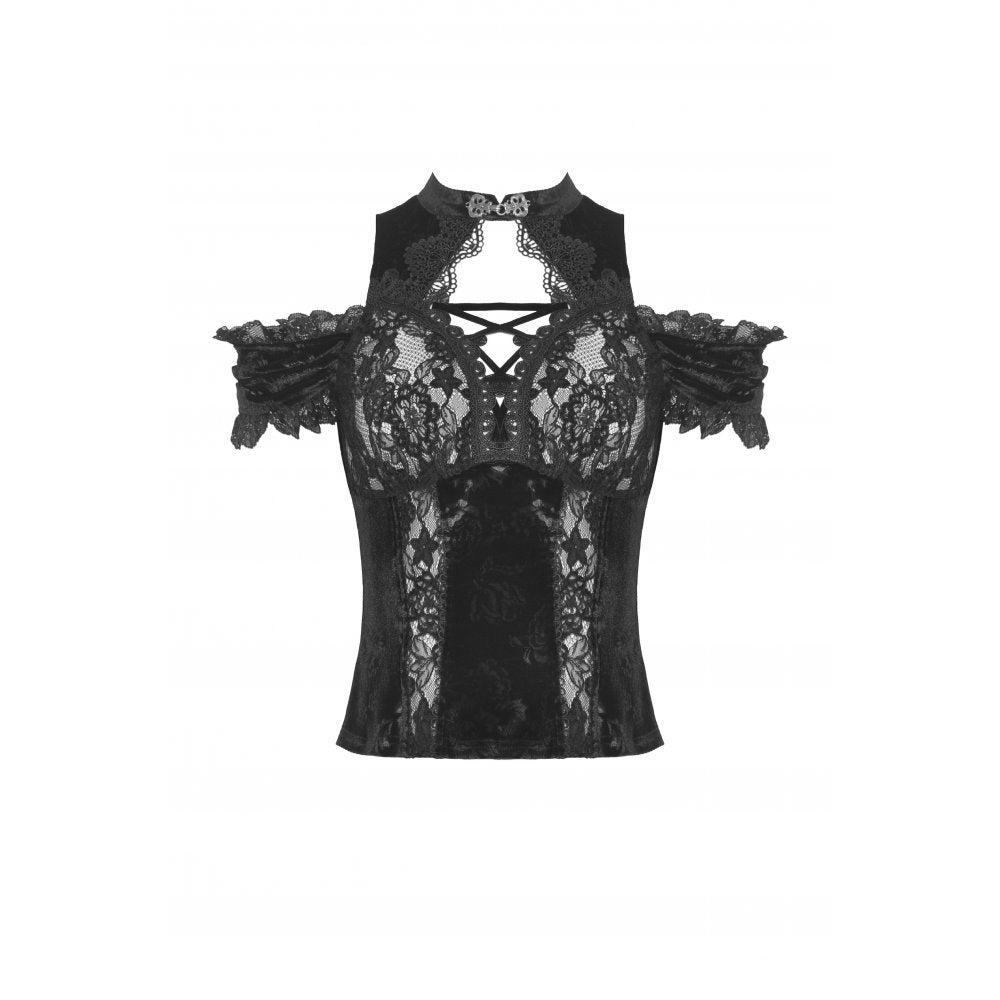 Gothic hollow out sexy lace top (✦ Dark In Love)