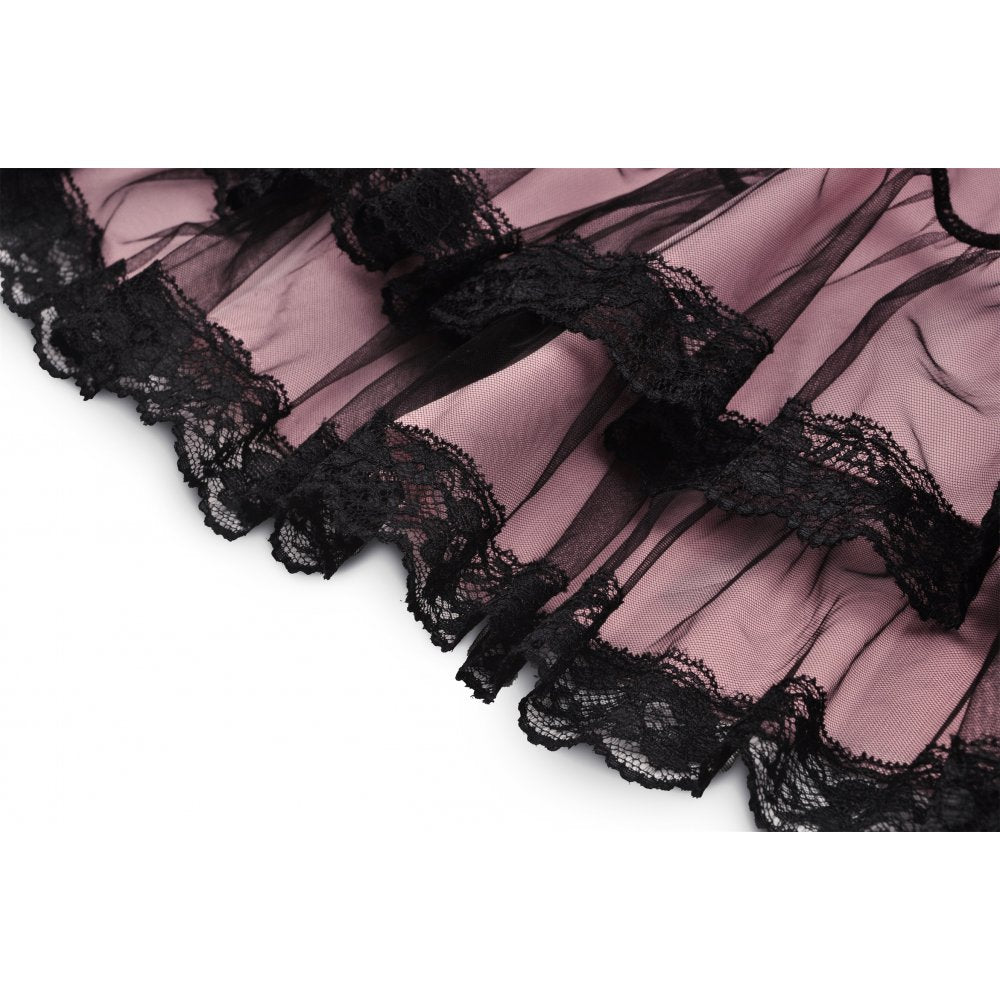 Cool mesh pink doll dress (✦ Dark In Love)