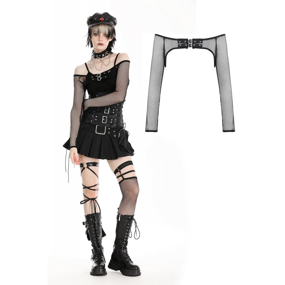 Black hot Punk mesh cape (✦ Dark In Love)
