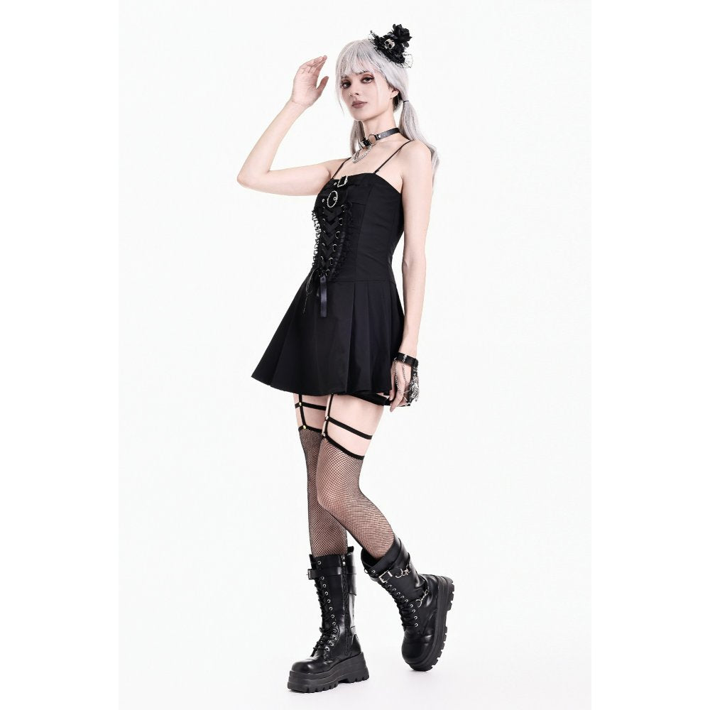 Gothic Mini Dress with Buckles (✦ Dark In Love) DW1212