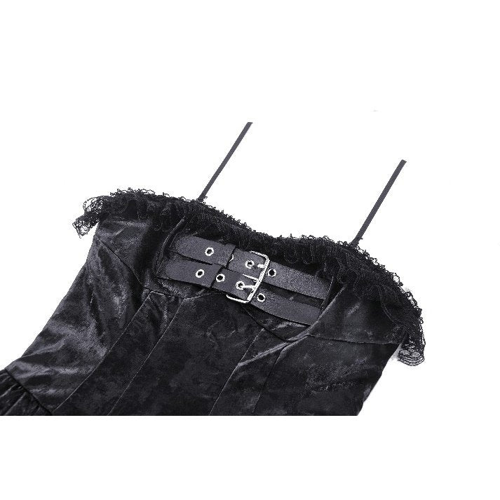 Punk Shiny PU Leather Layered Dress (✦ Dark In Love) DW1035