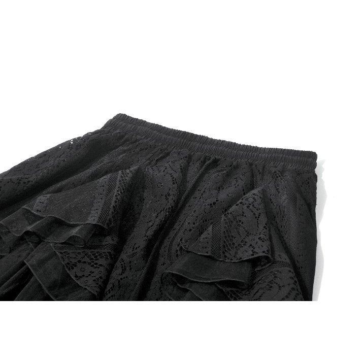 Gothic Shadow Mist Layered Mesh Long Skirt(✦ Dark In Love) KW440
