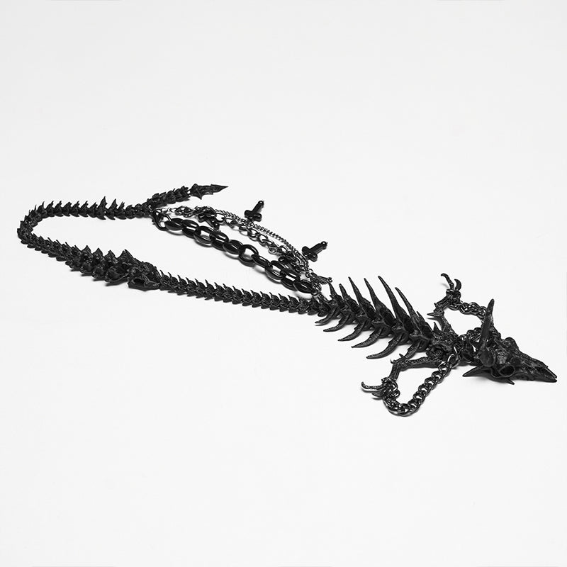 Sealed Devil Dragon Bone Necklace (✦ Punk Rave) WS-886LHF
