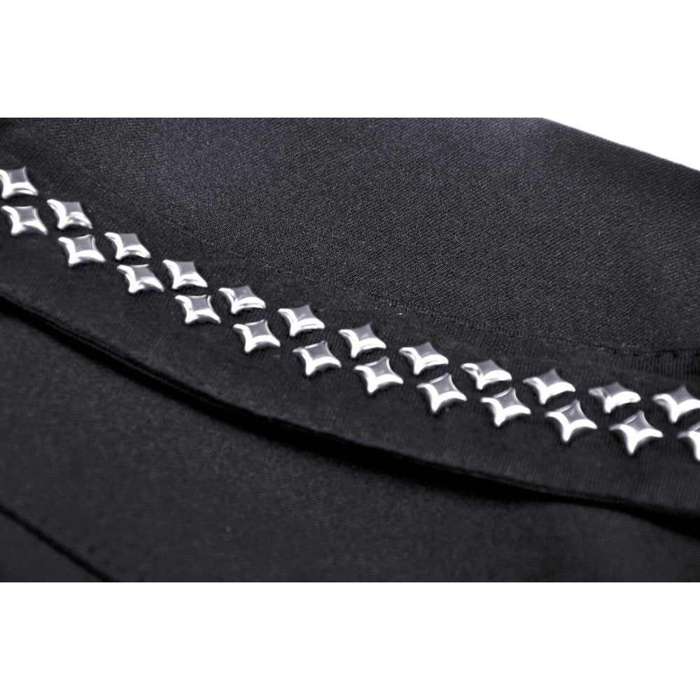 Punk mesh studded flap mini skirt (✦ Dark In Love)