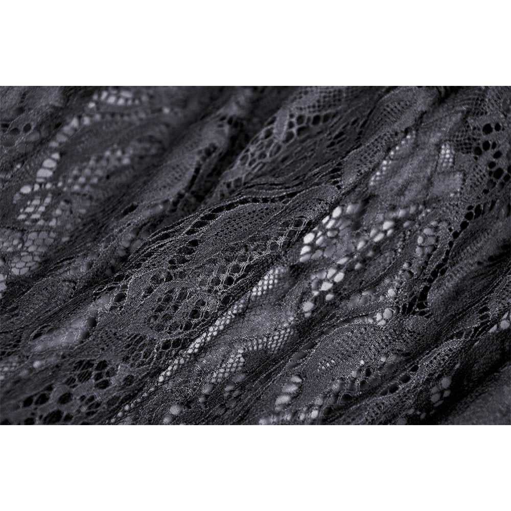 Gothic luxe court jacquard-lace empire waist skirt (✦ Dark In Love) KW202