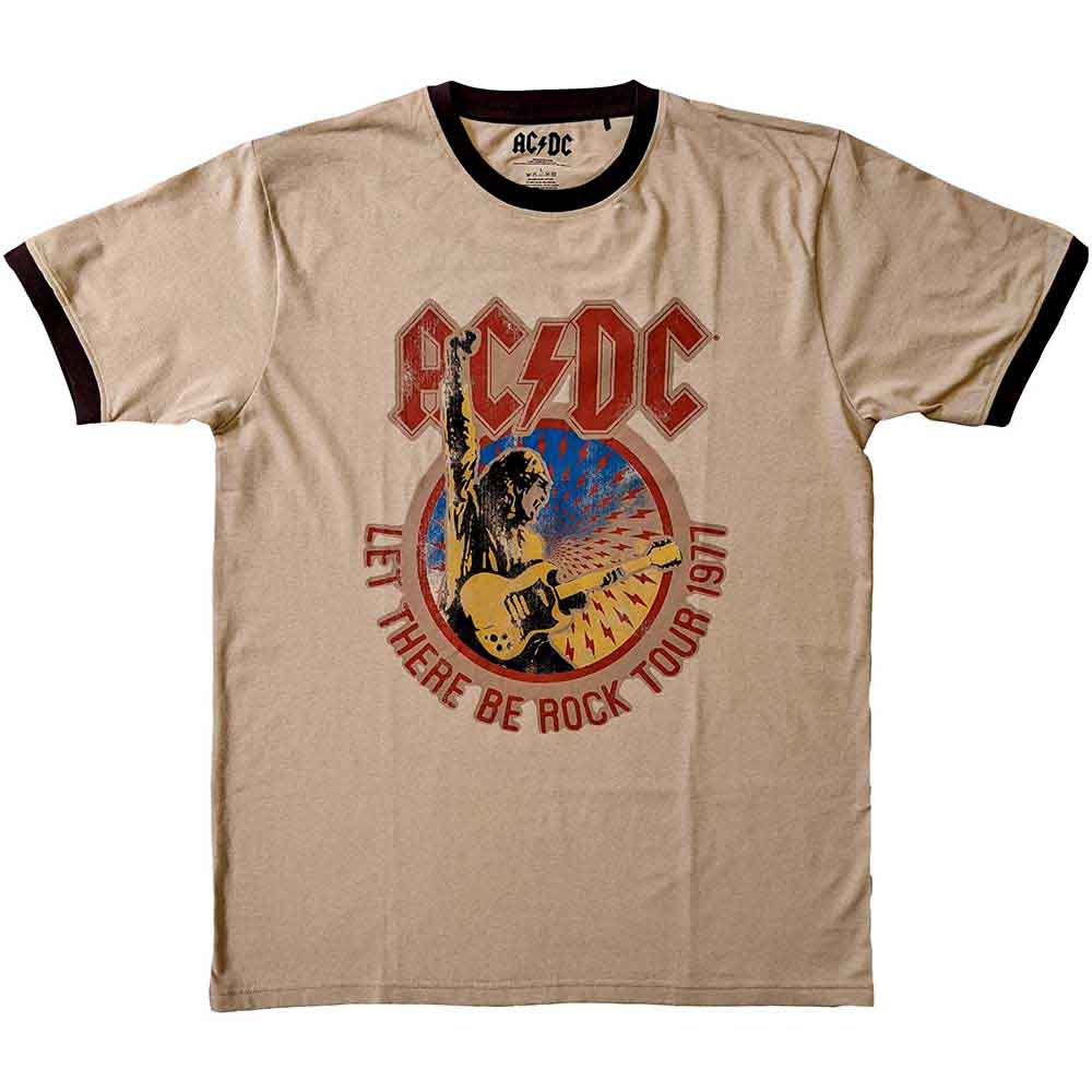 AC/DC Unisex Ringer T-Shirt: Let There Be Rock Tour &