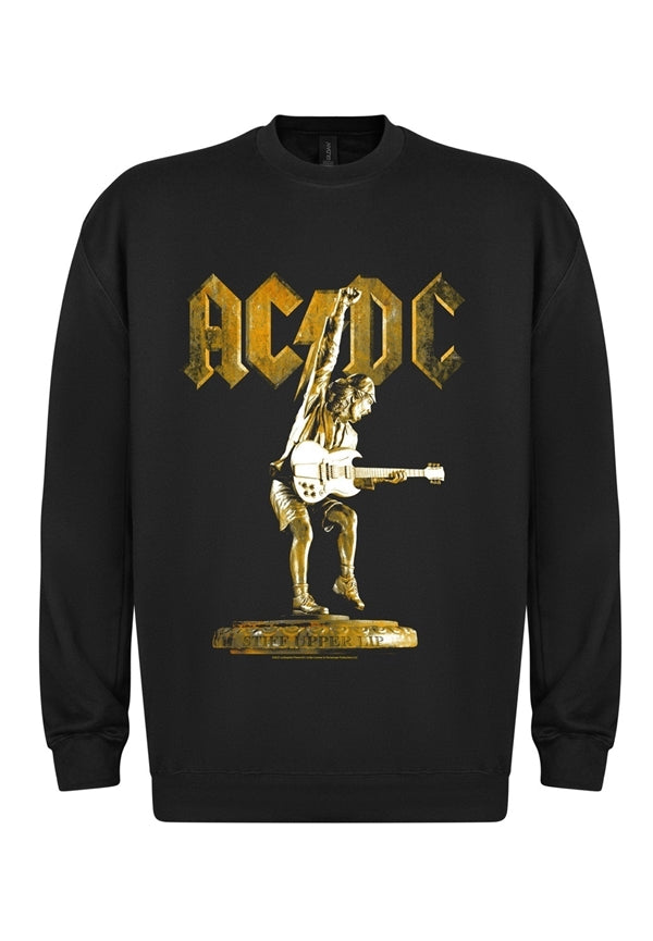 AC/DC Unisex Crewneck Sweatshirt: Stiff Upper Lip (Black)