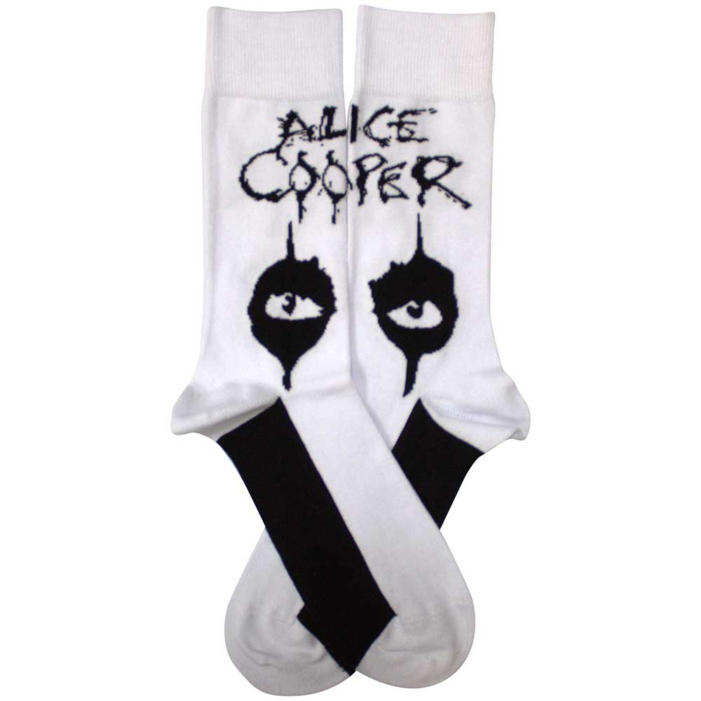 Alice Cooper Unisex Ankle Socks: Eyes (White) (UK Size 7 - 11)