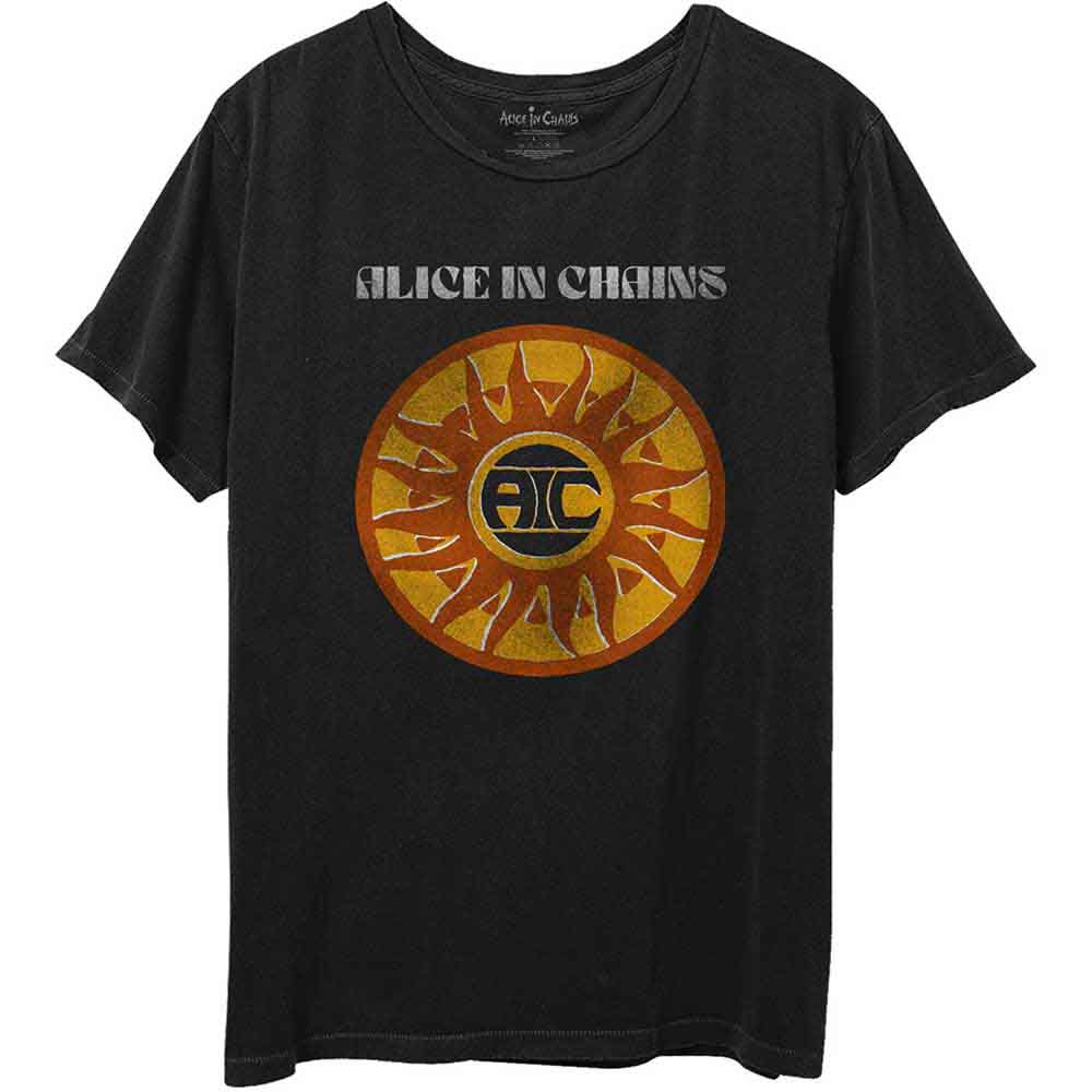 Alice In Chains Unisex T-Shirt: Circle Sun Vintage (Black)