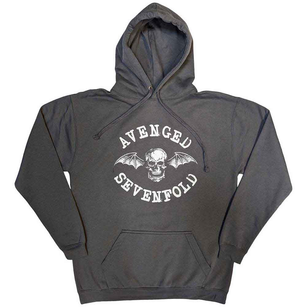Avenged Sevenfold Unisex Pullover Hoodie: Logo (Charcoal Grey)