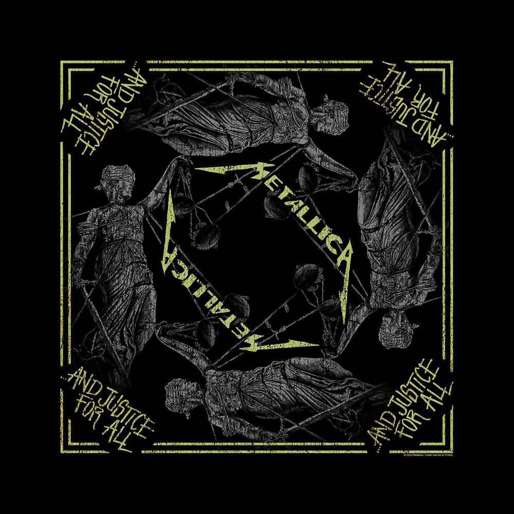 Metallica Unisex Bandana: And Justice For All (Black)