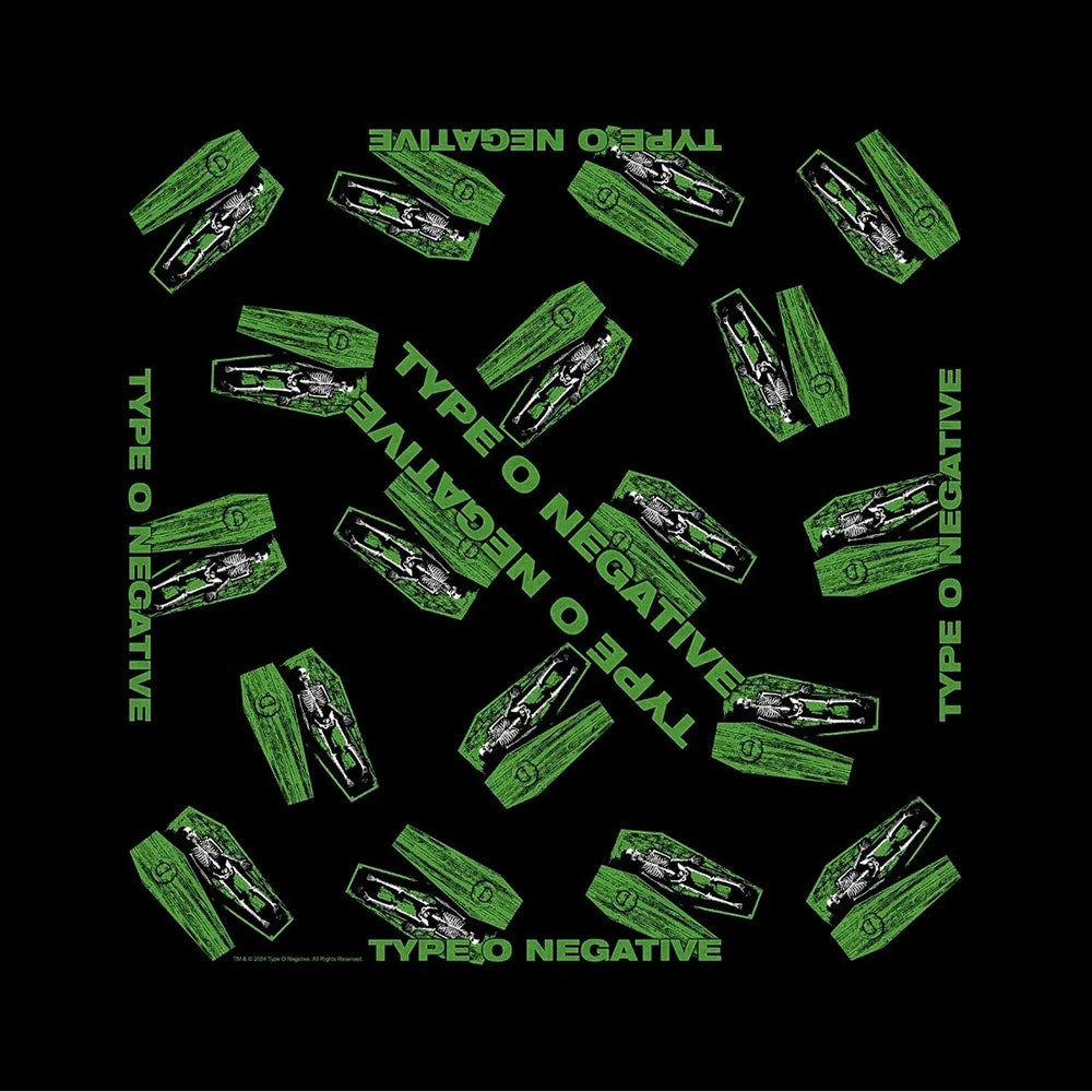 Type O Negative Unisex Bandana: Coffins (Black)