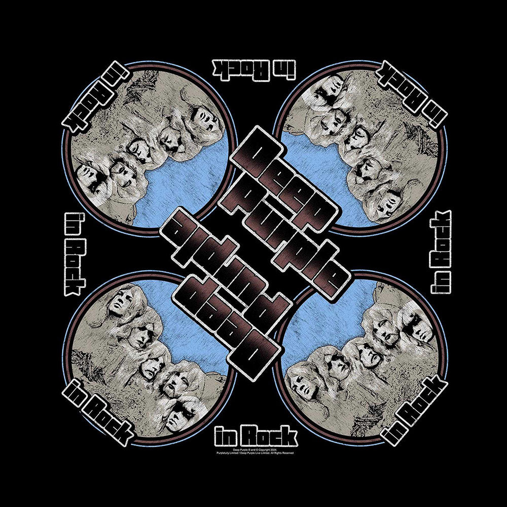 Deep Purple Unisex Bandana: In Rock (Black)