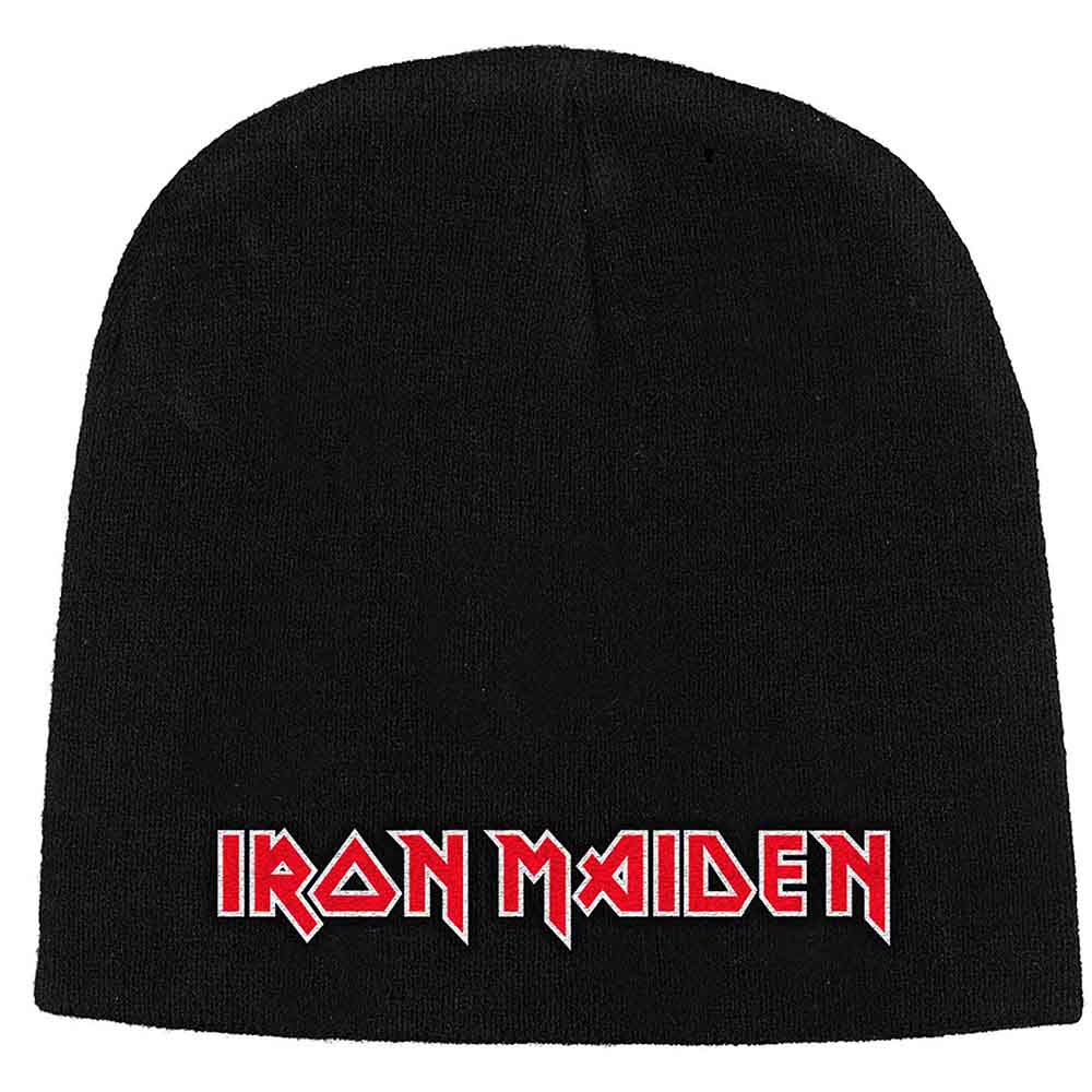 Iron Maiden Unisex Beanie Hat: Logo 2 (Black)