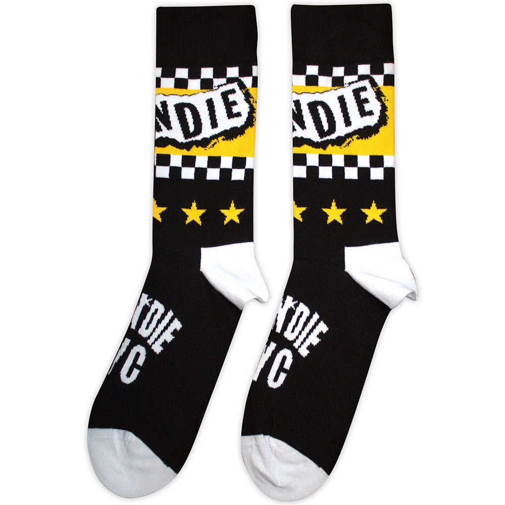 Blondie Unisex Ankle Socks: NYC Logo (Black) (UK Size 7 - 11)