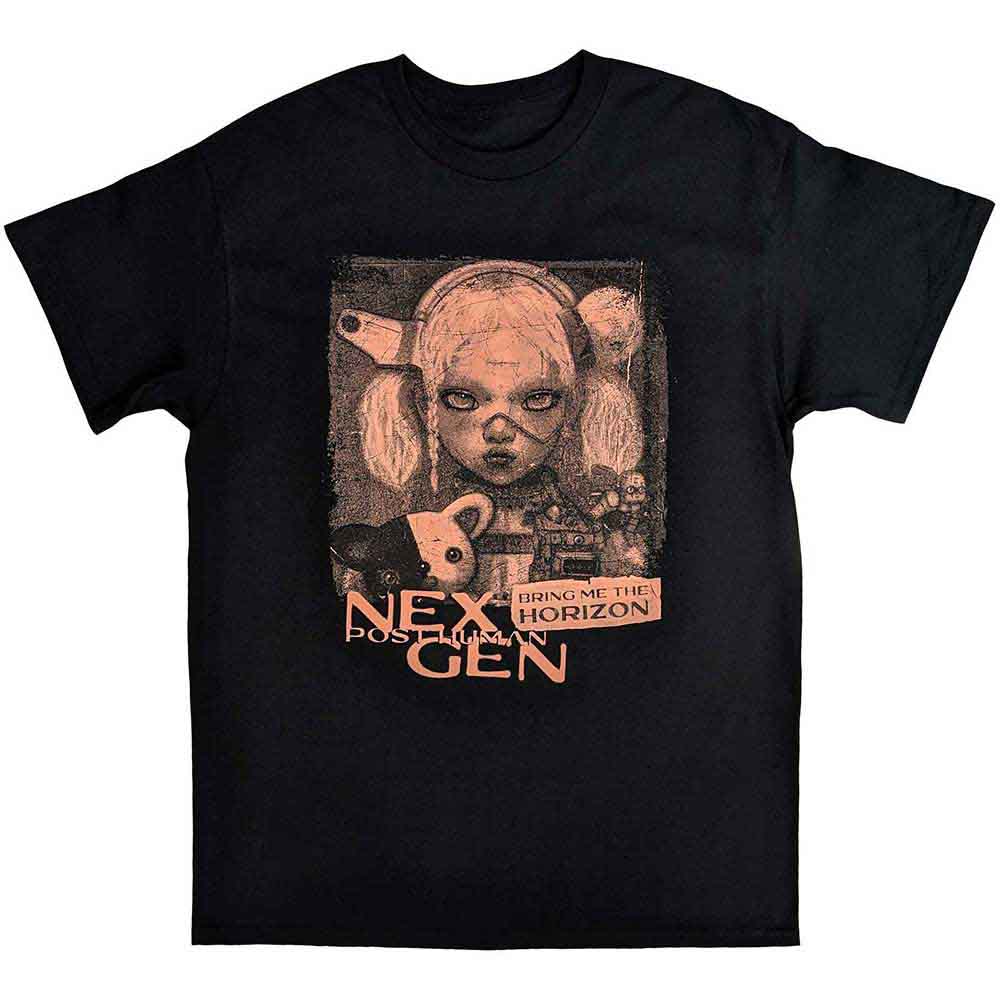 Bring Me The Horizon Unisex T-Shirt: Distressed Nex Gen (Black)