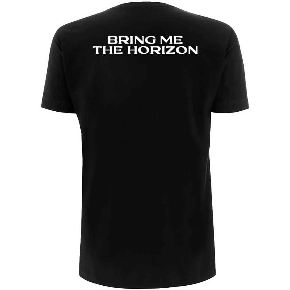 Bring Me The Horizon Unisex T-Shirt: Barbed Wire (Black) (Back Print)