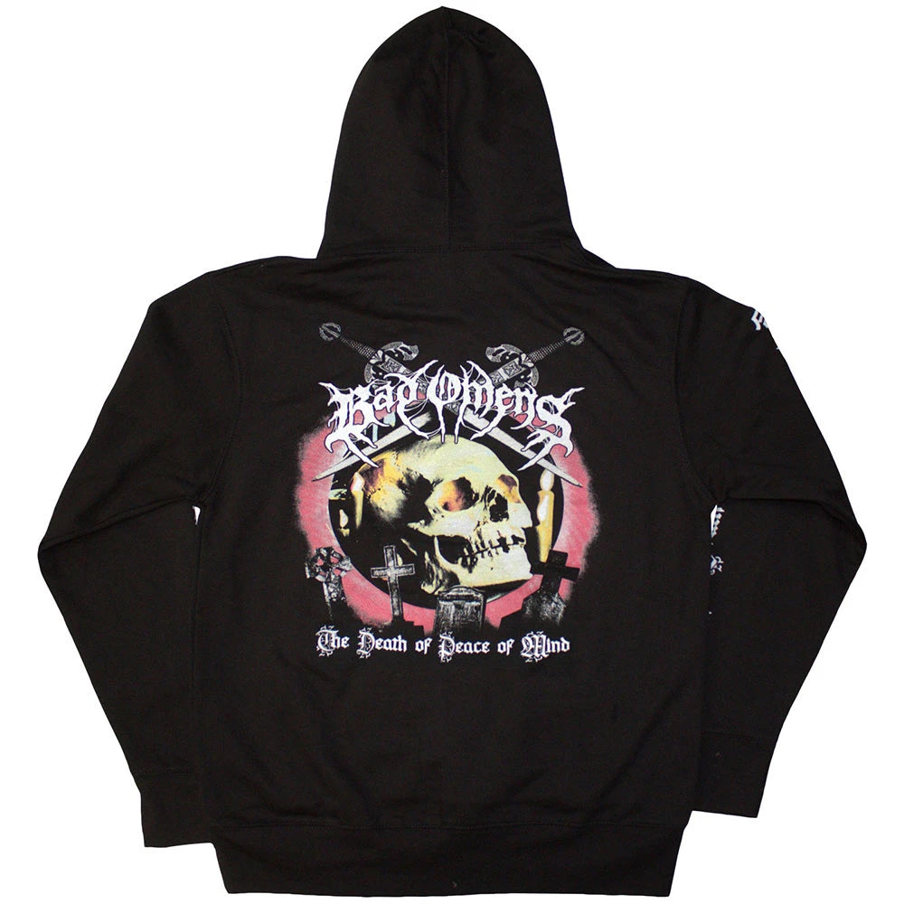 Bad Omens Unisex Pullover Hoodie: Skull and Candles (Black) (Back Print)