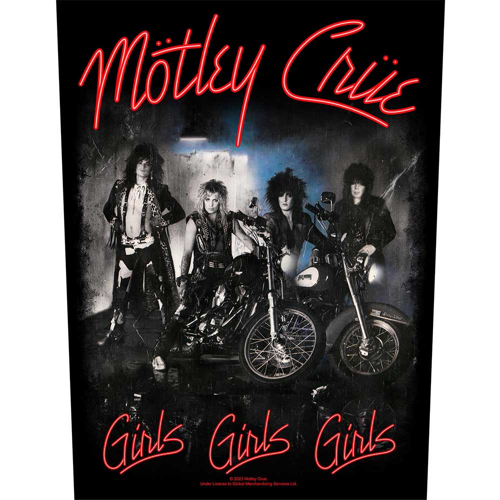 Motley Crue Back Patch: Girls, Girls, Girls