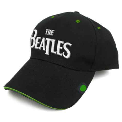 The Beatles Unisex Baseball Cap: Drop T Logo Sandwich Peak (Black) (Badge)