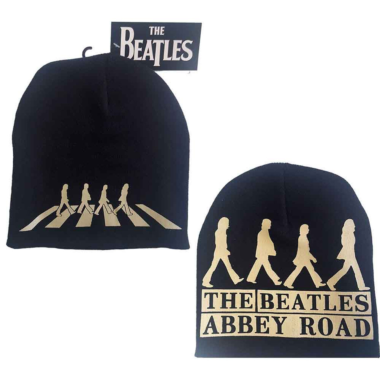 The Beatles Unisex Beanie Hat: Abbey Road (Black) (Back Print)